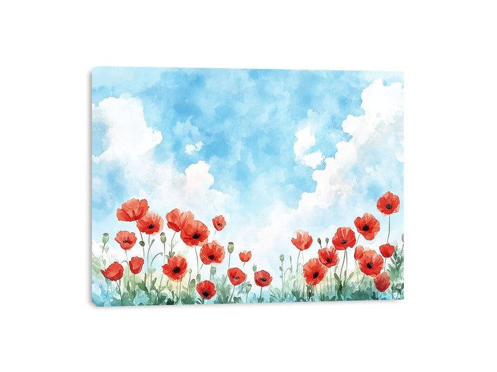 Red Poppies 14 Canvas Print