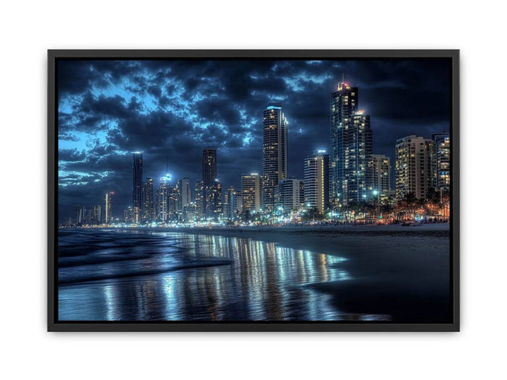 Surfer Paradise In Night  Painting