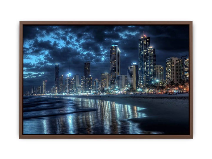 Surfer Paradise In Night  Poster