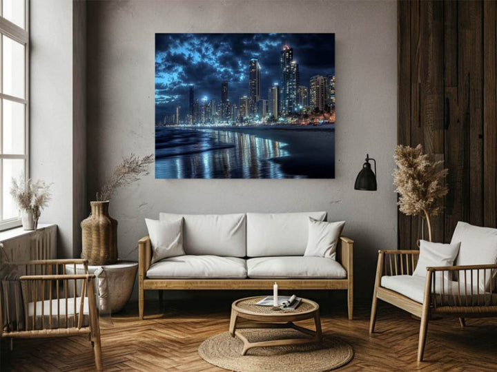 Surfer Paradise In Night 