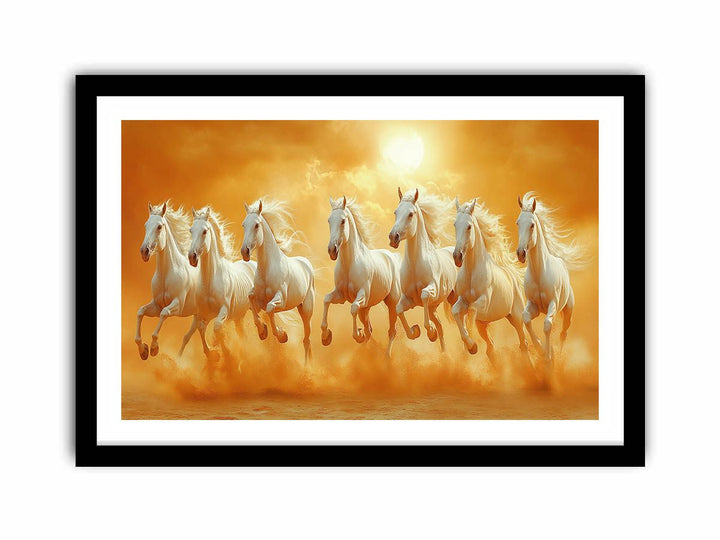 Seven Horses  Art Print