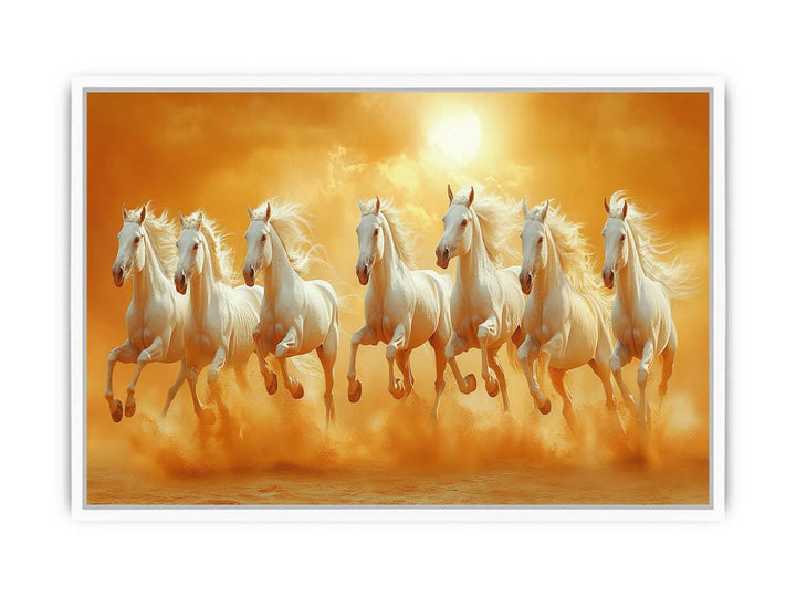 Seven Horses Framed Print