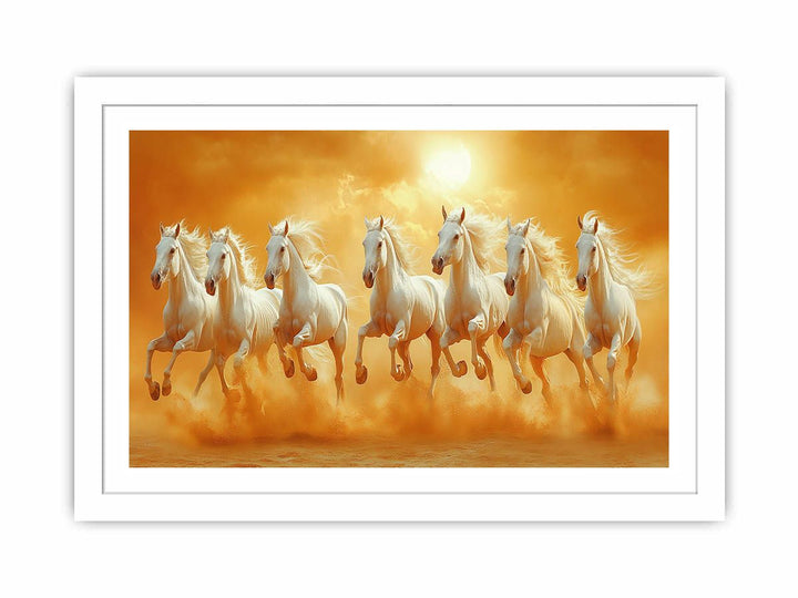Seven Horses Streched canvas