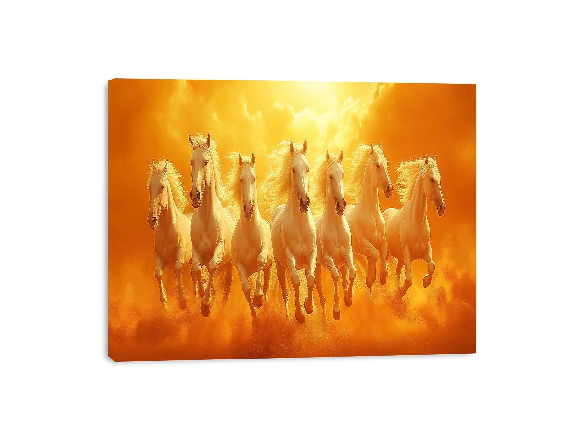 seven Horses Painting Canvas Print