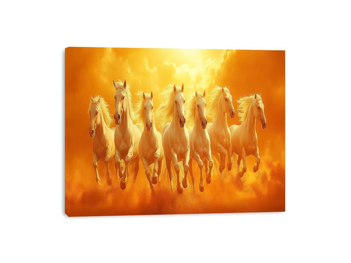 seven Horses Painting Canvas Print