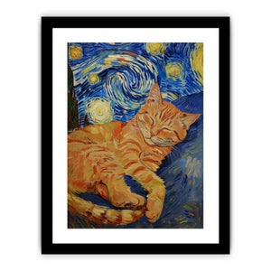 The Starry-Eyed Cat  Art Print