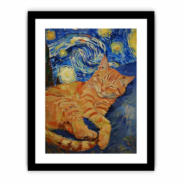 The Starry-Eyed Cat  Art Print