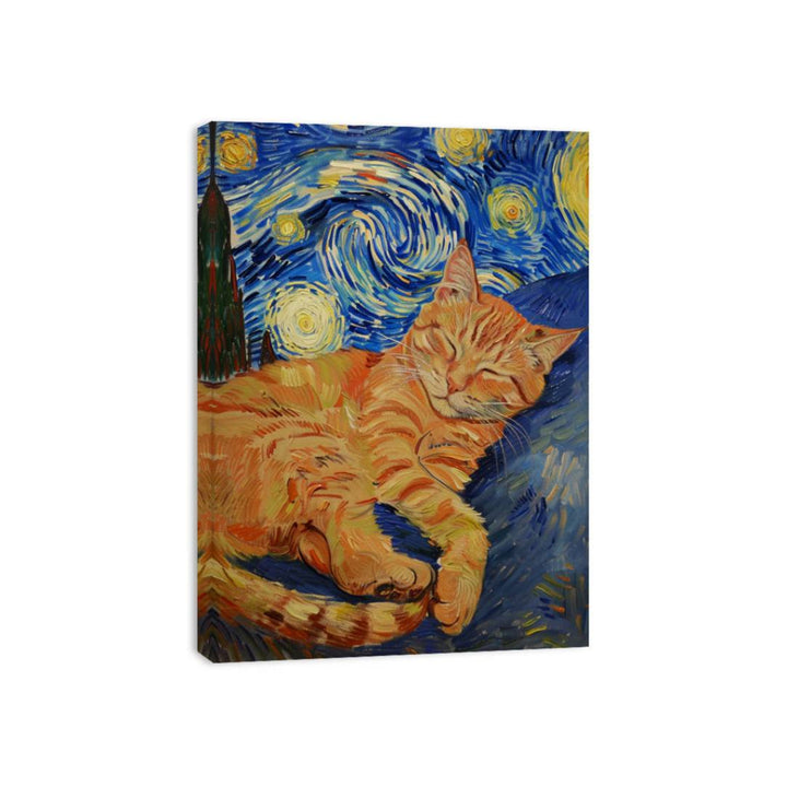 The Starry-Eyed Cat Canvas Print