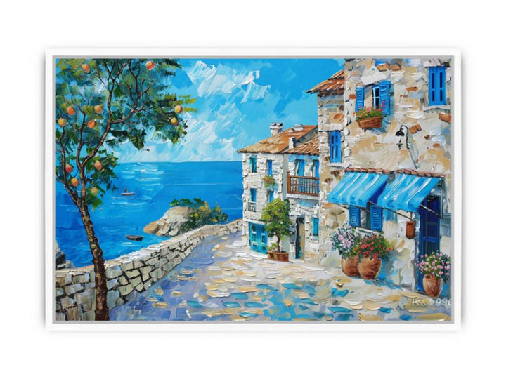 Santorini Bliss Framed Print