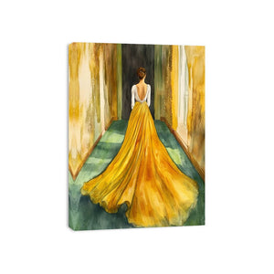 Girl In Gold Canvas Print