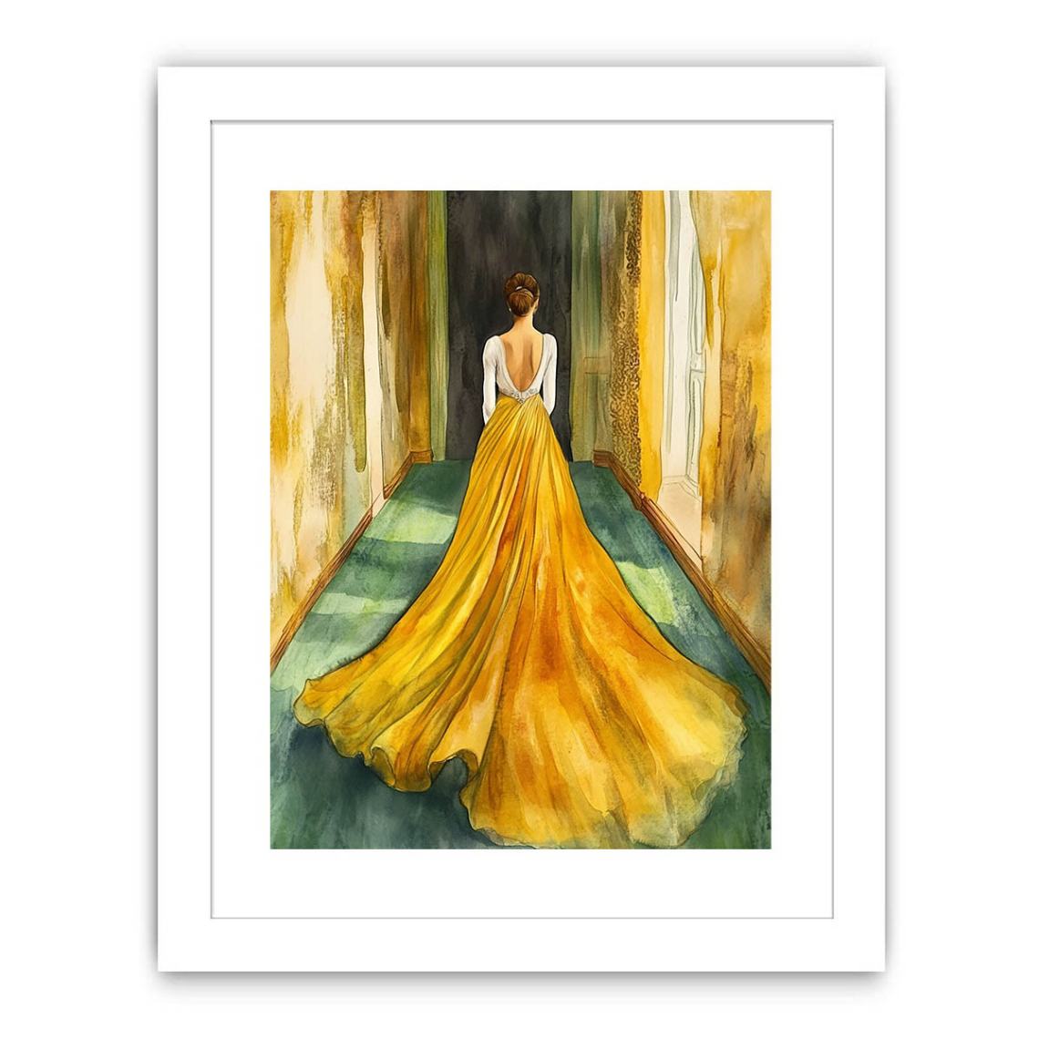 Girl In Gold Streched canvas
