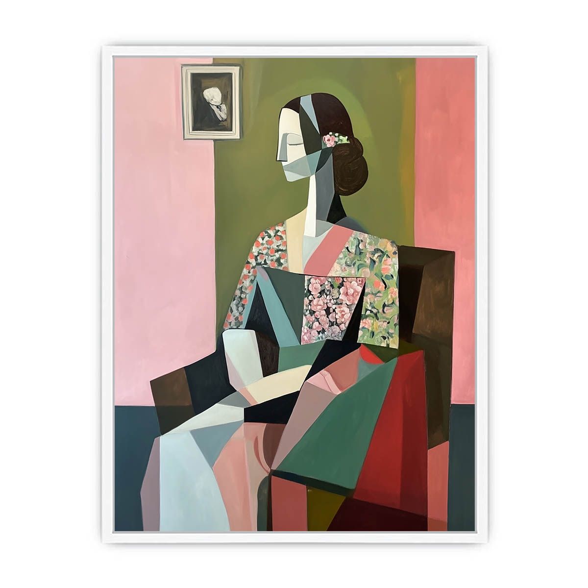 Cubist Whispers Framed Print