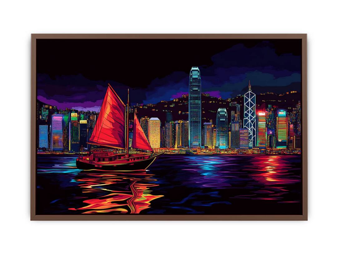 Hongkong In Night  Poster