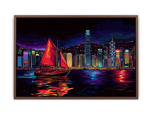 Hongkong In Night  Poster