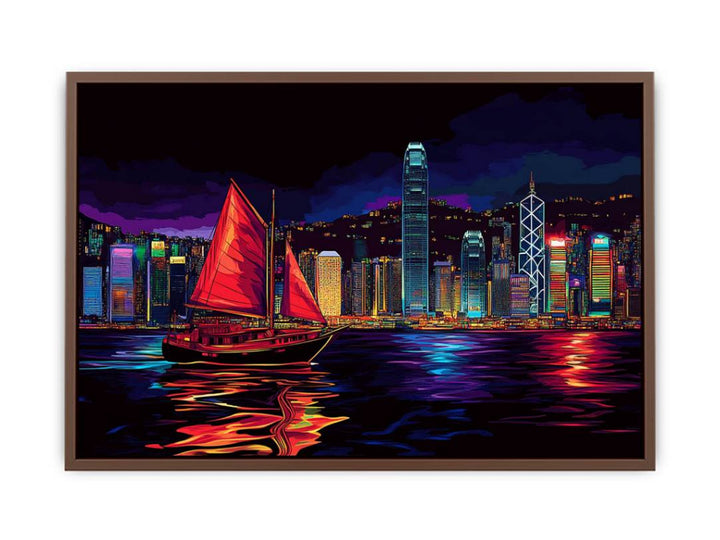 Hongkong In Night  Poster