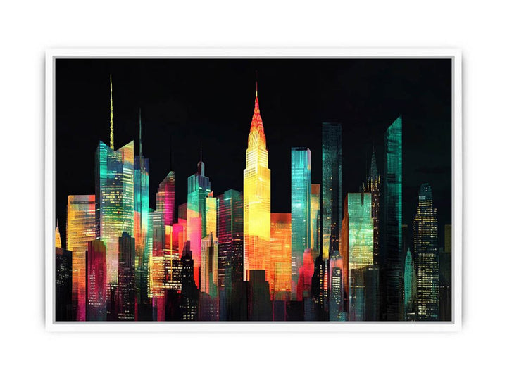 Moonlit Towers Framed Print