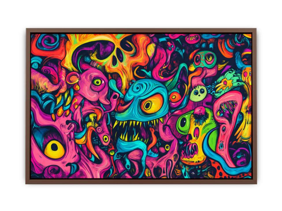 Silent Screams In Neon  Poster