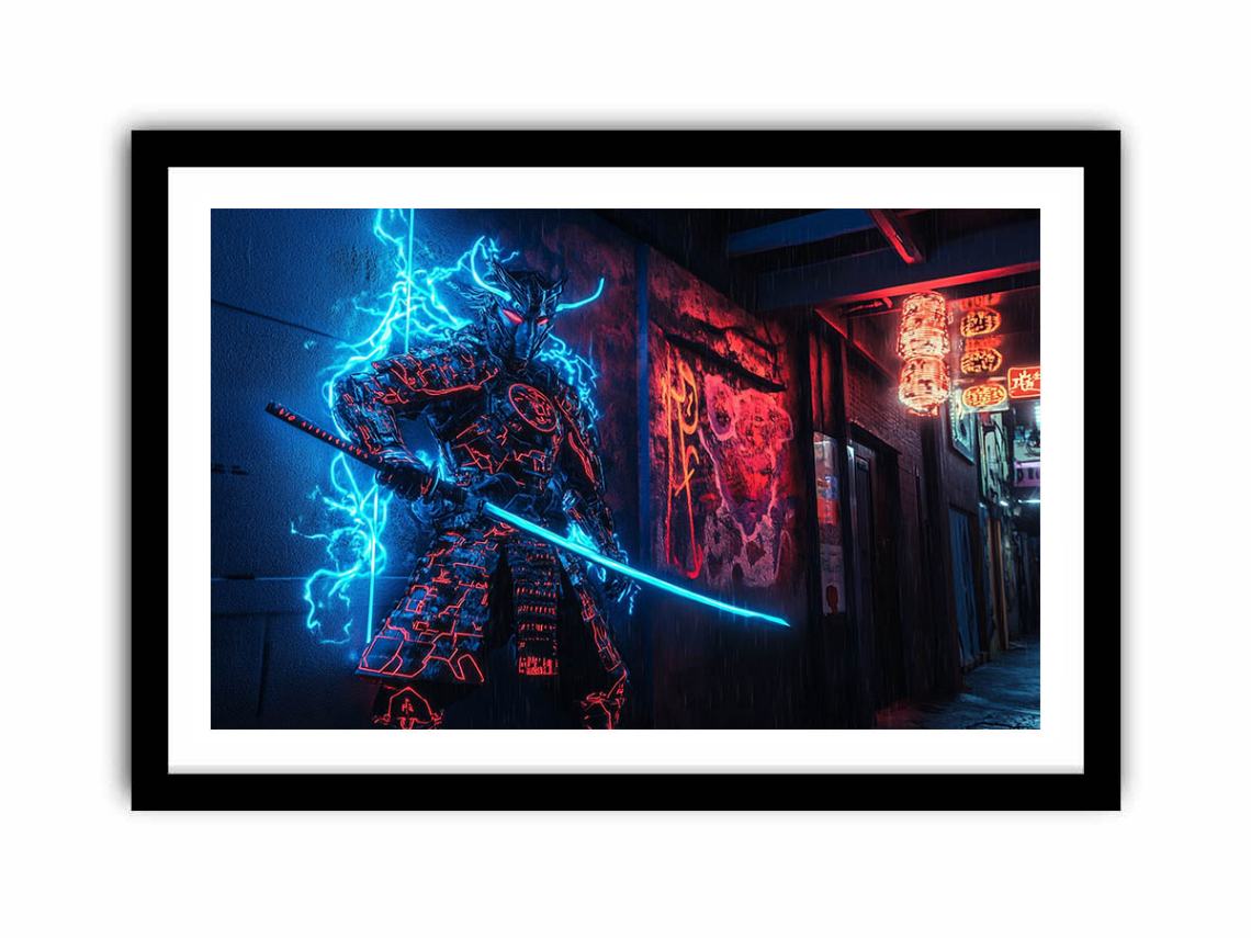 Cyber Samurai  Art Print
