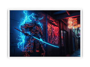 Cyber Samurai Framed Print