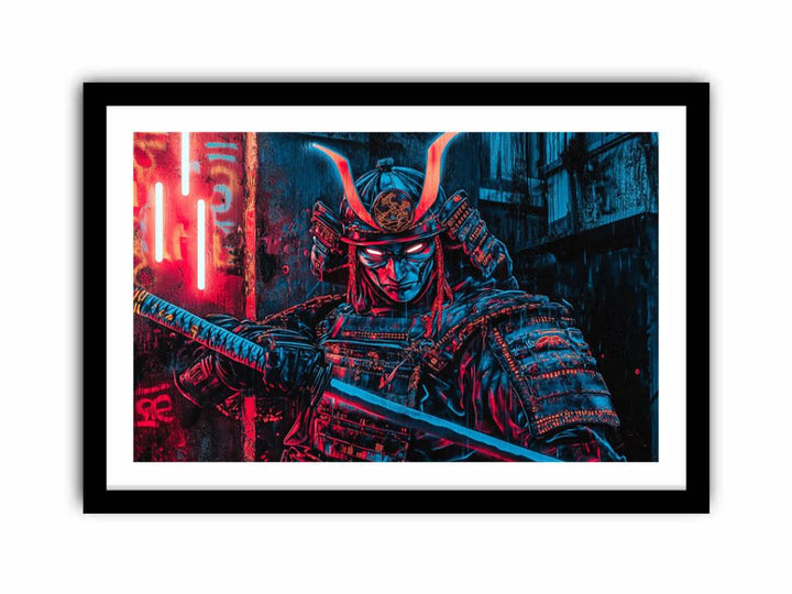 Cyberpunk  Samurai  Art Print