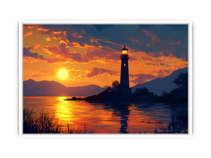 Harbor Glow Framed Print