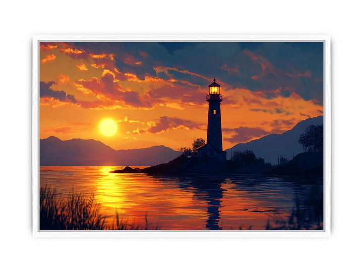 Harbor Glow Framed Print