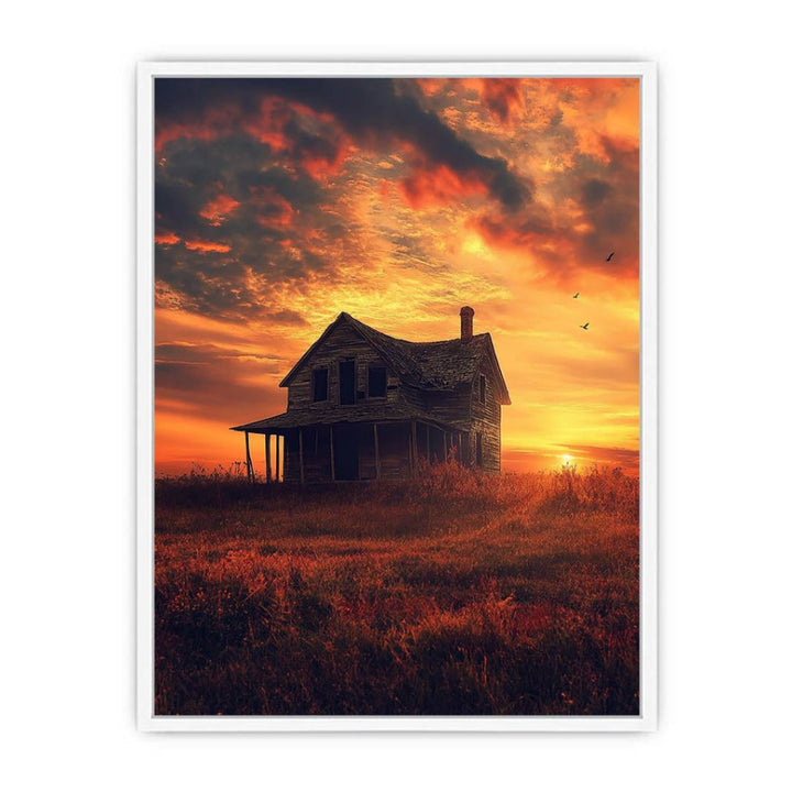 Twilight Homestead Framed Print