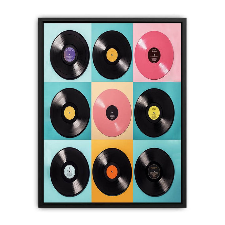 Vinatge Vinyl Records  Painting