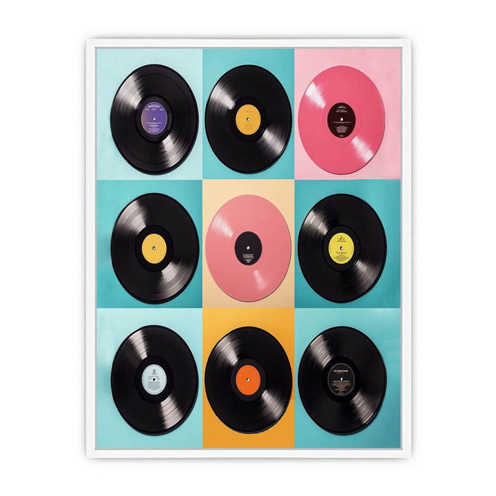 Vinatge Vinyl Records Framed Print