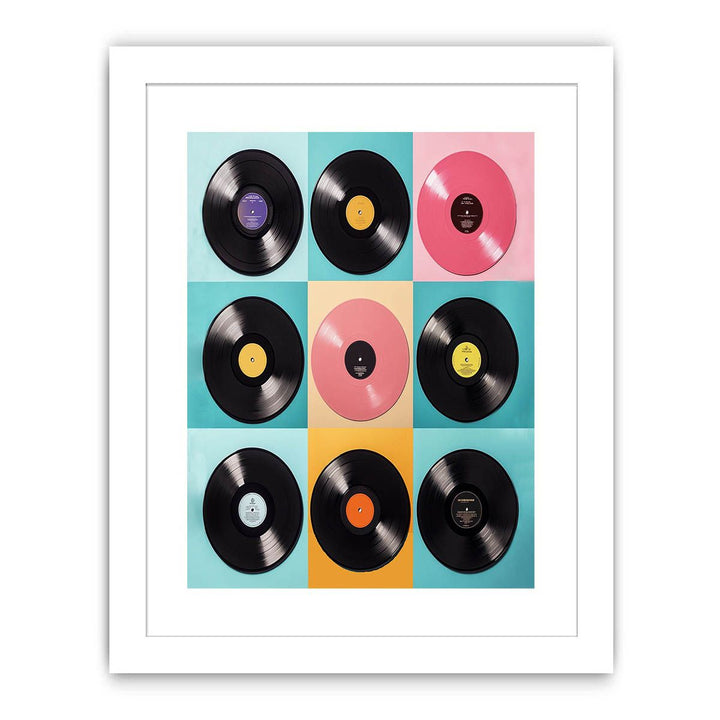 Vinatge Vinyl Records Streched canvas