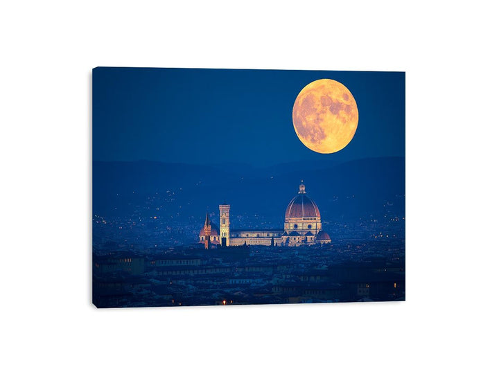 Moon Over Florance  Canvas Print