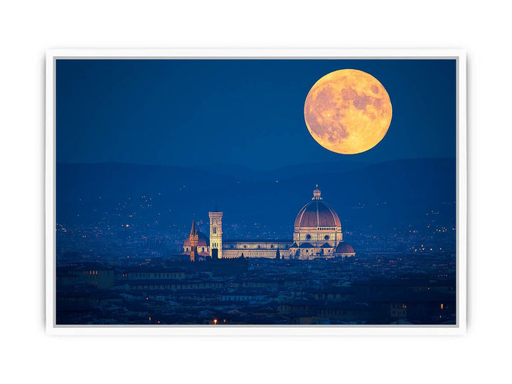 Moon Over Florance  Framed Print