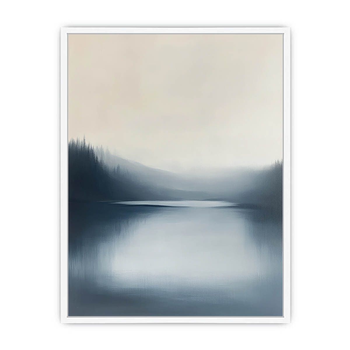 Minimalist Lake Framed Print