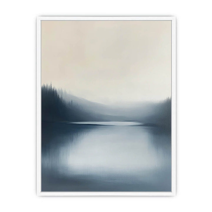 Minimalist Lake Framed Print