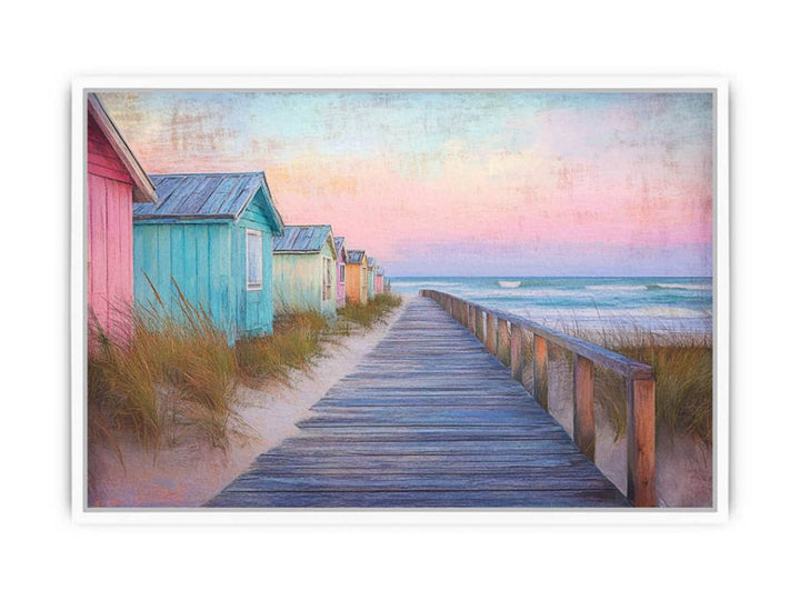 Beach Walk Framed Print