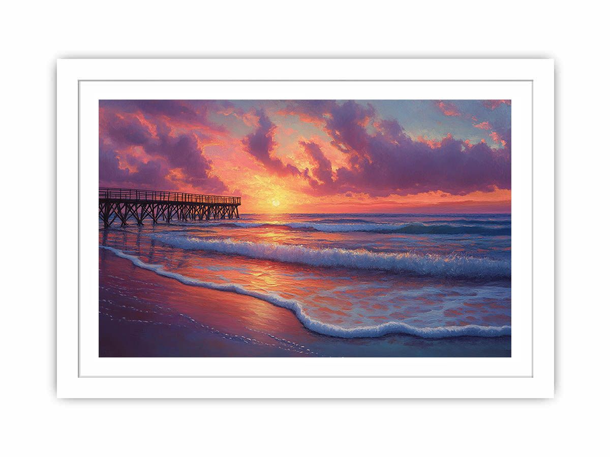 Peaceful  Sunset Streched canvas