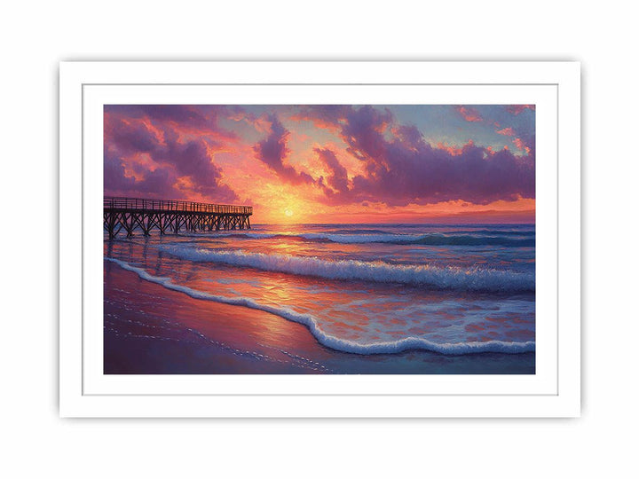 Peaceful  Sunset Streched canvas