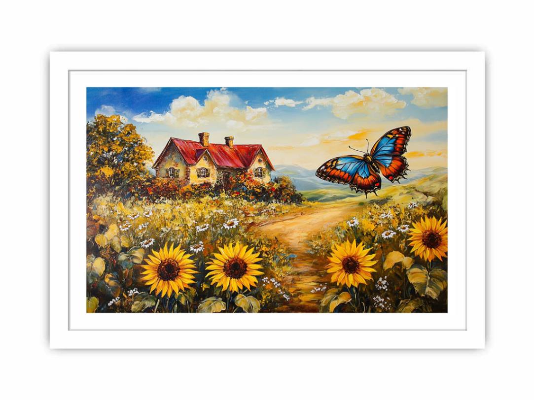 Ethereal Garden Fligh Streched canvas