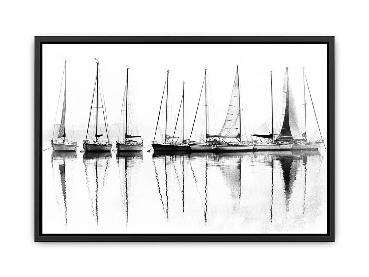 Sailbots In Harbour  Painting