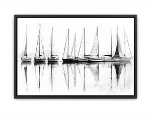 Sailbots In Harbour  Painting