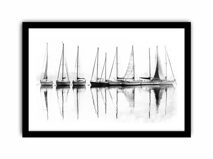 Sailbots In Harbour  Art Print