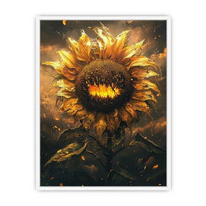 Golden Sunflower Framed Print
