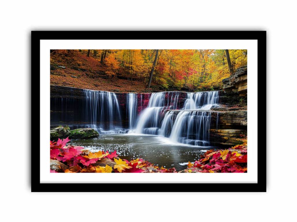 Golden Veil Falls  Art Print