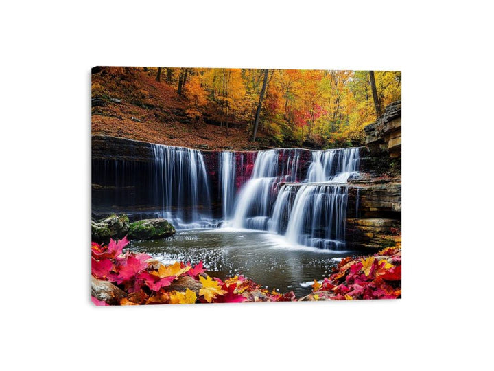 Golden Veil Falls Canvas Print