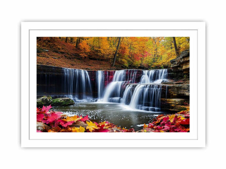 Golden Veil Falls Streched canvas