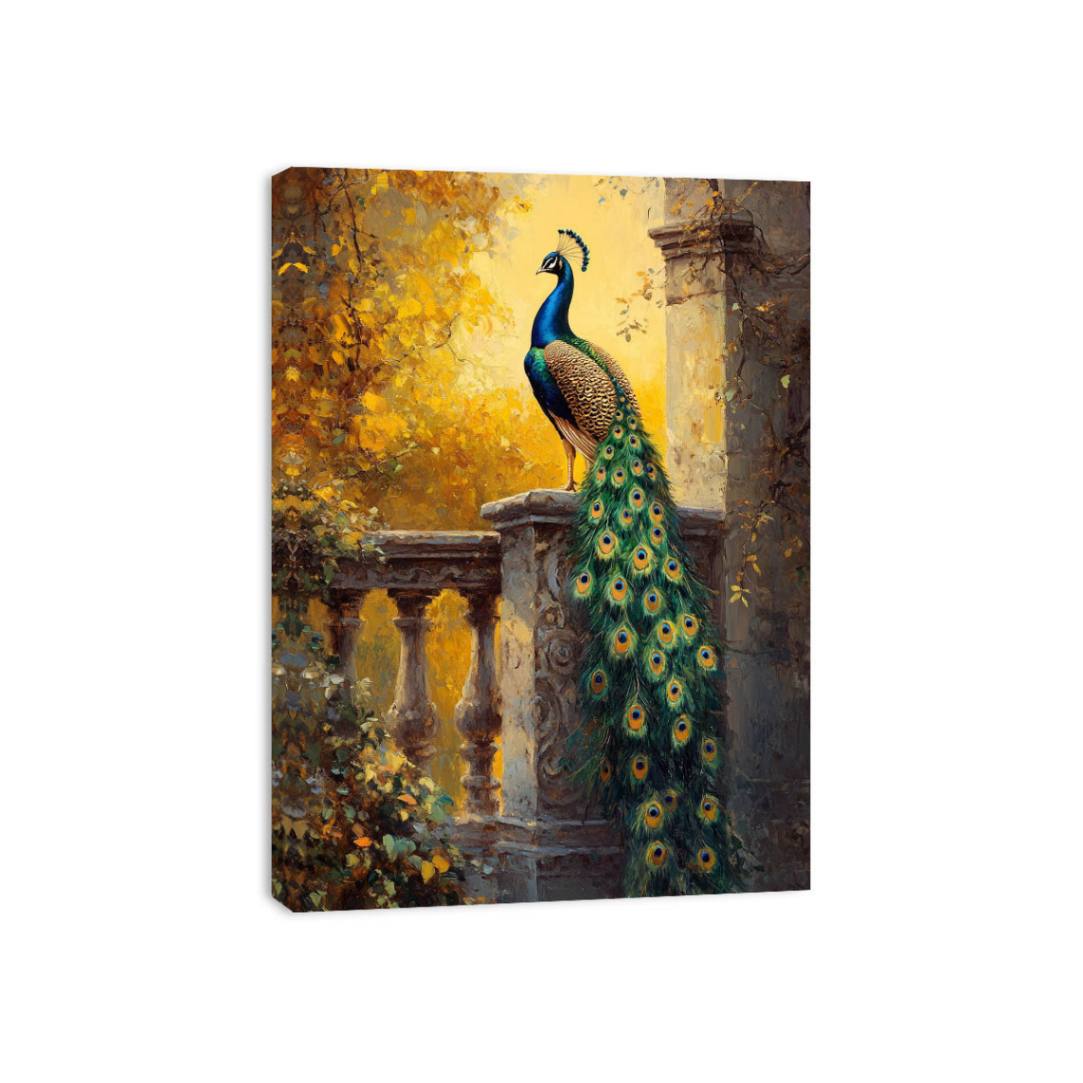 Sunset Glory Peacock Canvas Print