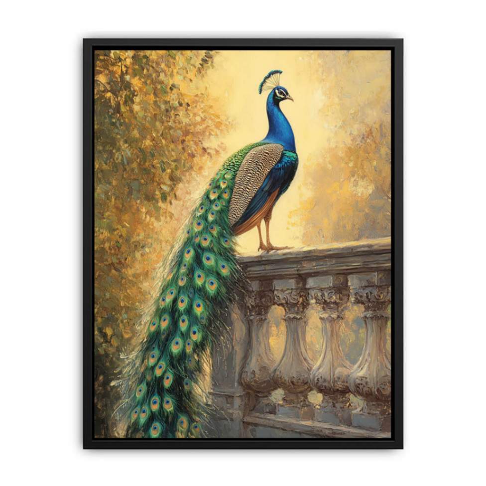Peacock Sunset Glory   Painting