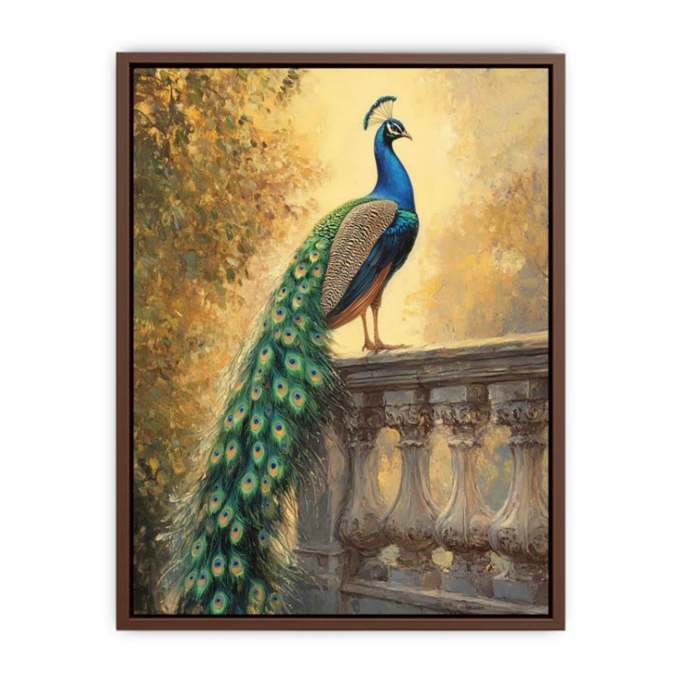 Peacock Sunset Glory   Poster