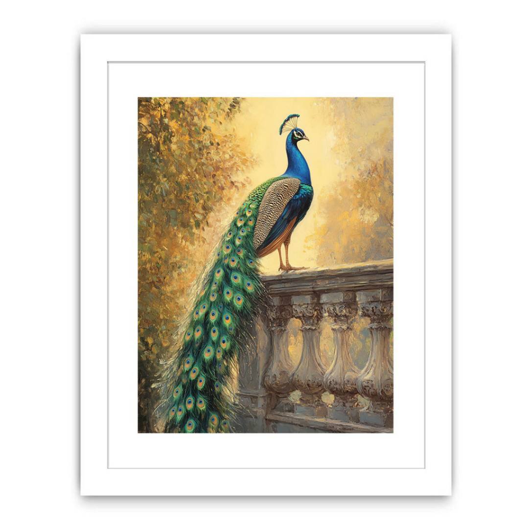 Peacock Sunset Glory  Streched canvas