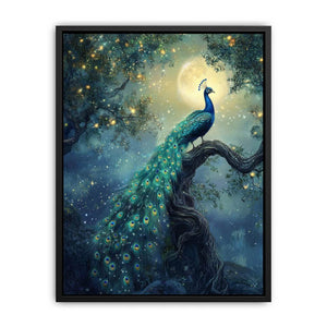 Moonlit Peacock  Painting